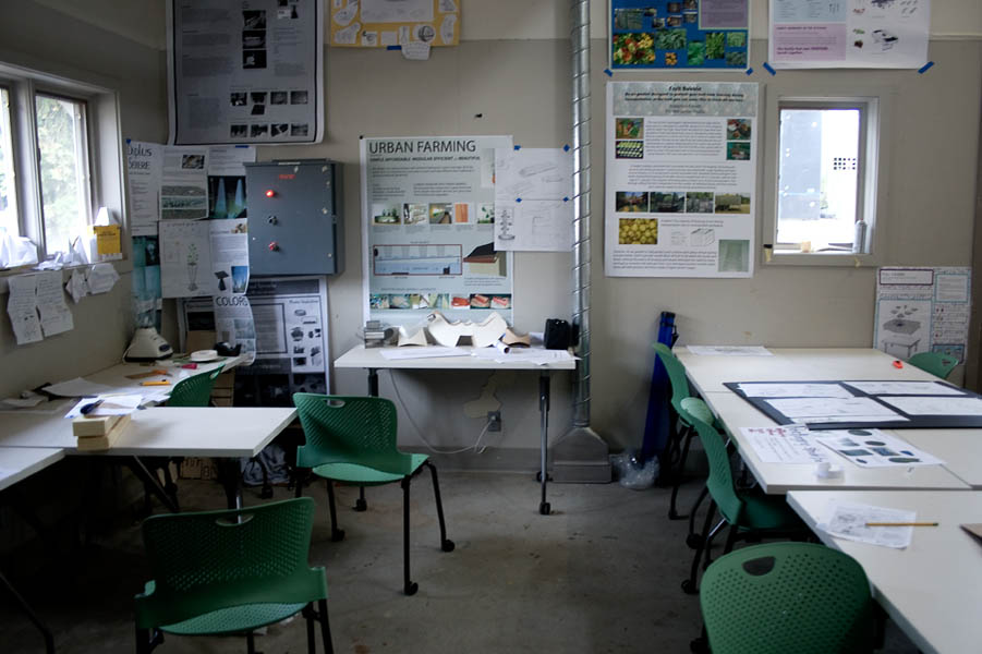 The studio space where senior design students spend most of their young lives.