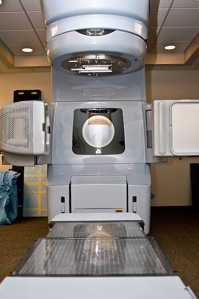 Linear Accelerator - a complex treatment machine used in radiation oncology. When cancer cells try to divide after radiation they die because they do not have the repair mechanisms of normal cells.